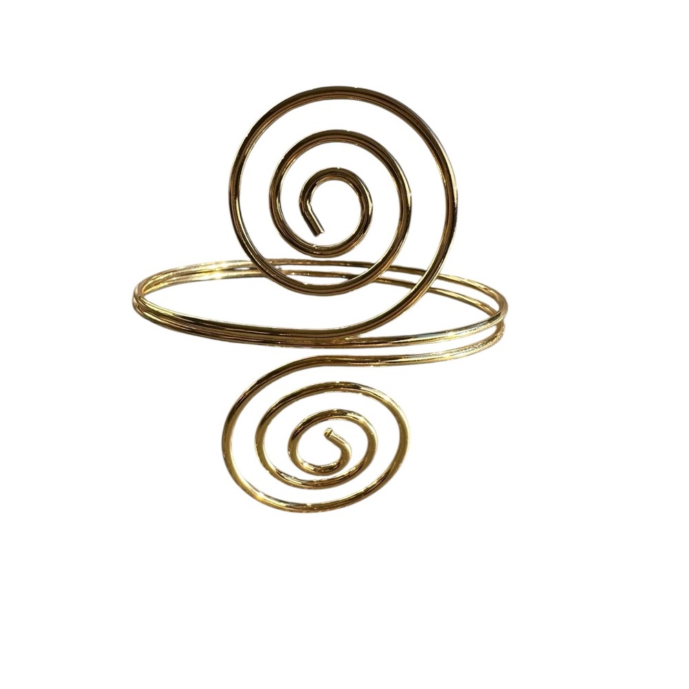 Boho Gold Twisted Metal Design Upper Arm Bracelet